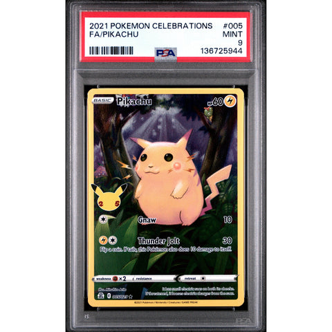 2021 POKEMON CELEBRATIONS PIKACHU 005/025 PSA 9