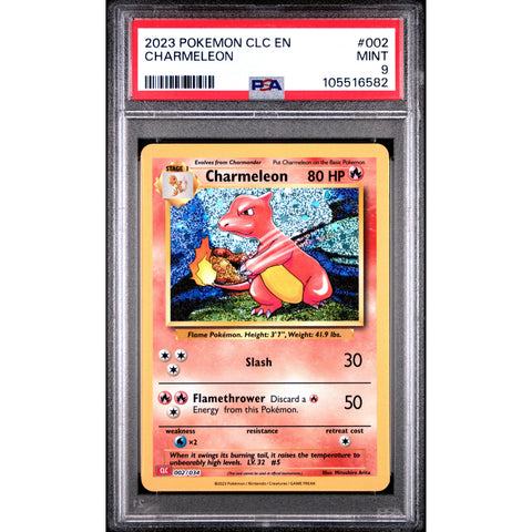 2023 POKEMON CLASSIC COLLECTION CHARMELEON 002/034 PSA 9