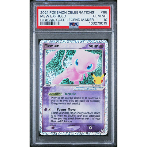 2021 POKEMON CELEBRATIONS MEW EX 88/92 PSA 10