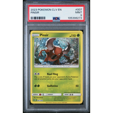 2023 POKEMON CLASSIC COLLECTION PINSIR 007/034 PSA 9