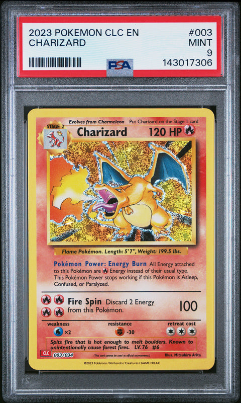 2023 POKEMON CHARIZARD CLC 003/034 PSA 9
