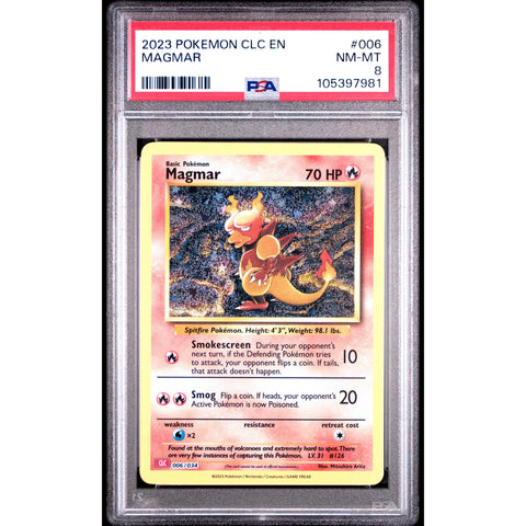 2023 POKEMON CLASSIC COLLECTION MAGMAR 006/034 PSA 8