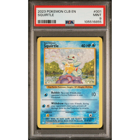 2023 POKEMON CLASSIC COLLECTION SQUIRTLE 001/034 PSA 9