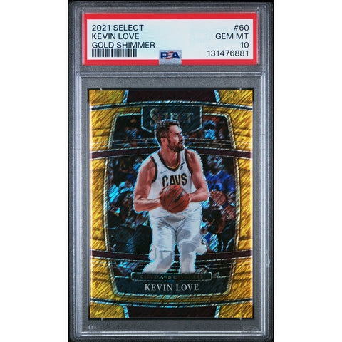 2021 PANINI PANINI SELECT KEVIN LOVE GOLD SHIMMER 60 PSA 10