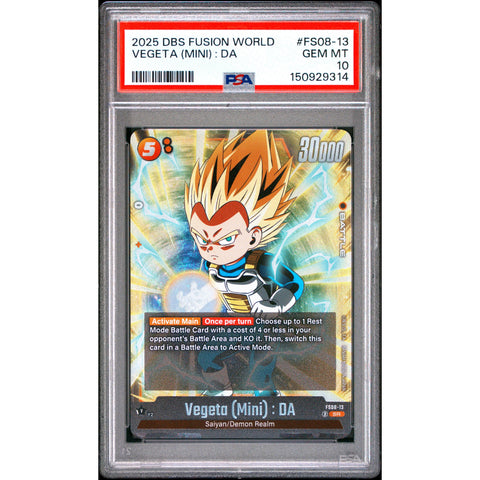2025 DRAGON BALL VEGETA (MINI) : DA FS08-13/97 PSA 10