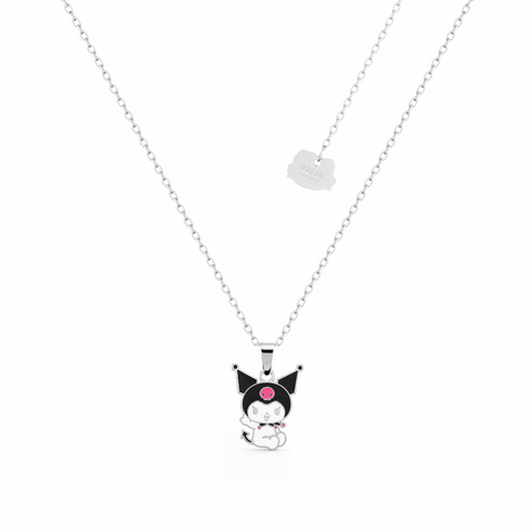 ECC Sanrio Kuromi Head Necklace - Silver