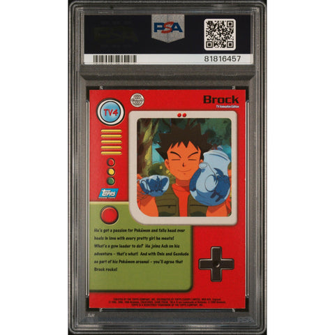 1999 POKEMON TOPPS SERIES 1 BROCK FOIL TV4 PSA 8