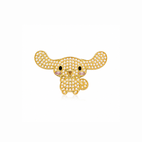 Sanrio Cinnamoroll Mini Pearl Brooch - Gold