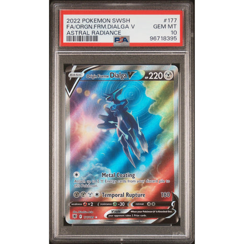2022 POKEMON ASTRAL RADIANCE ORIGIN FORME DIALGA V 177/189 PSA 10