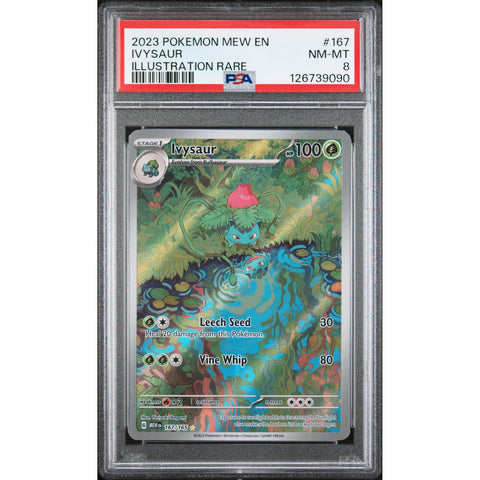 2023 POKEMON 151 IVYSAUR ILLUSTRATION RARE 167/165 PSA 8
