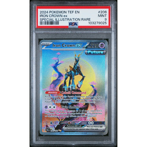 2024 POKEMON TEMPORAL FORCES IRONS CROWN EX 206/162 PSA 9
