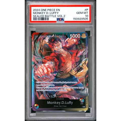 2024 ONE PIECE ONE PIECE PROMOS MONKEY D. LUFFY SEALED BATTLE VOL.2 P PSA 10