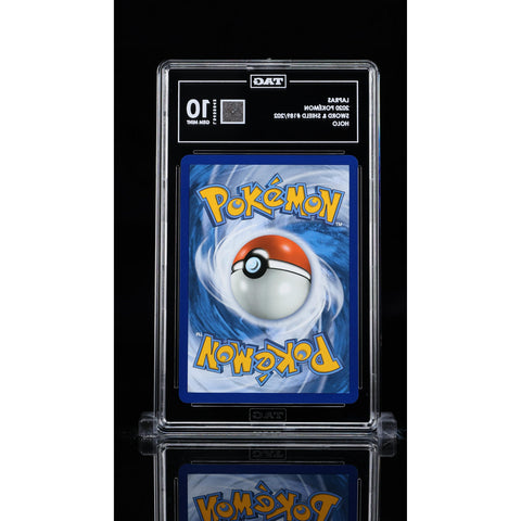 2020 POKEMON SWORD & SHIELD BASE LAPRAS FULL ART 189/202 TAG 10