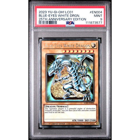 2023 YU-GI-OH LEGENDARY COLLECTION I BLUE-EYES WHITE DRAGON 25TH ANNIVERSARY EN004 PSA 9