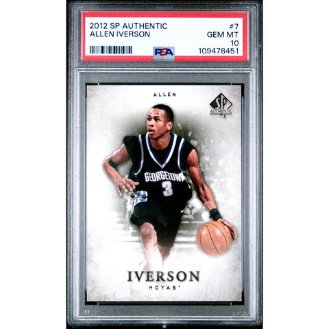 2012 SPORTS SP AUTHENTIC ALLEN IVERSON 7 PSA 10