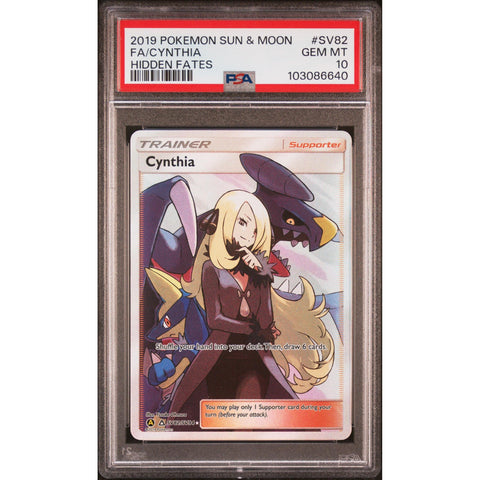 2019 POKEMON HIDDEN FATES CYNTHIA SV82/SV94 PSA 10