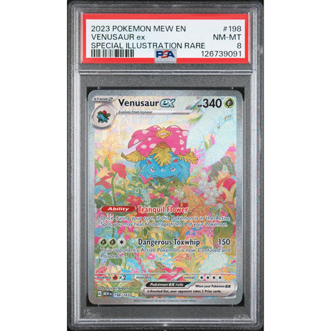2023 POKEMON 151 VENUSAUR EX SPECIAL ILLUSTRATION RARE 198/165 PSA 8