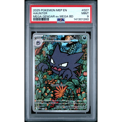 2025 POKEMON HAUNTER MEGA GENGAR EX MEGA BATTLE DECK 027 PSA 9