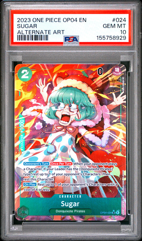 2023 ONE PIECE SUGAR ALTERNATE ART 024 PSA 10