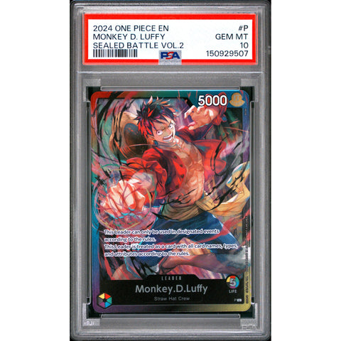 2024 ONE PIECE ONE PIECE PROMOS MONKEY D. LUFFY SEALED BATTLE VOL.2 P PSA 10