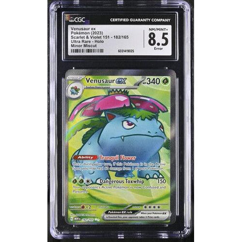 2023 POKEMON MEW 151 VENUSAUR EX MISCUT ERROR 182/165 CGC 8.5