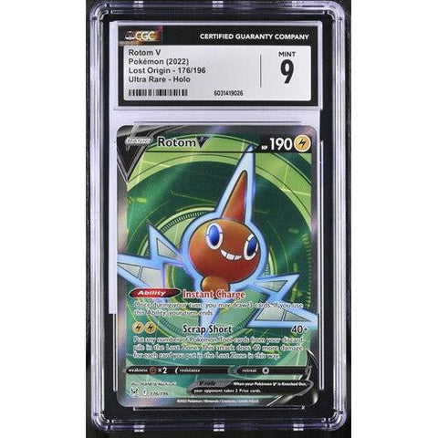 2022 POKEMON LOST ORIGIN ROTOM V 176/196 CGC 9