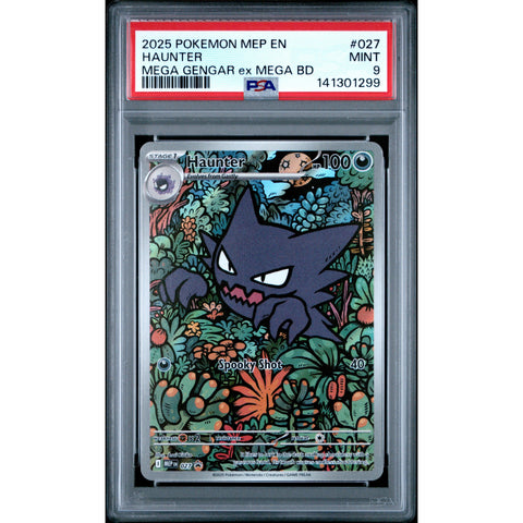 2025 POKEMON HAUNTER MEGA GENGAR EX MEGA BATTLE DECK 027 PSA 9