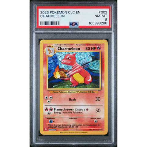 2023 POKEMON CLASSIC COLLECTION CHARMELEON 002/034 PSA 8