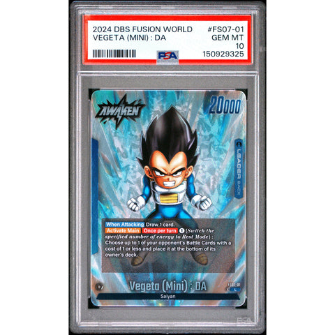 2024 DRAGON BALL VEGETA (MINI) : DA FS07-01/97 PSA 10