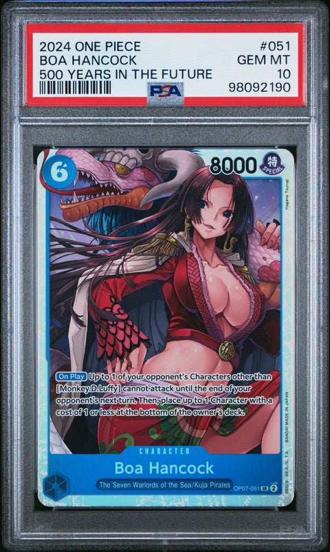 2024 ONE PIECE ONE PIECE OP07-500 YEARS IN THE FUTURE BOA HANCOCK 051 PSA 10
