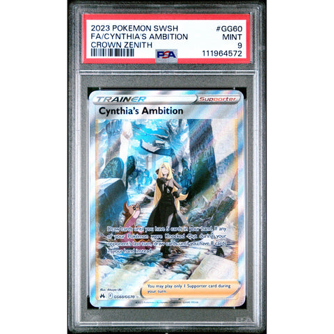 2023 POKEMON CROWN ZENITH CYNTHIA'S AMBITION GG60/GG70 PSA 9