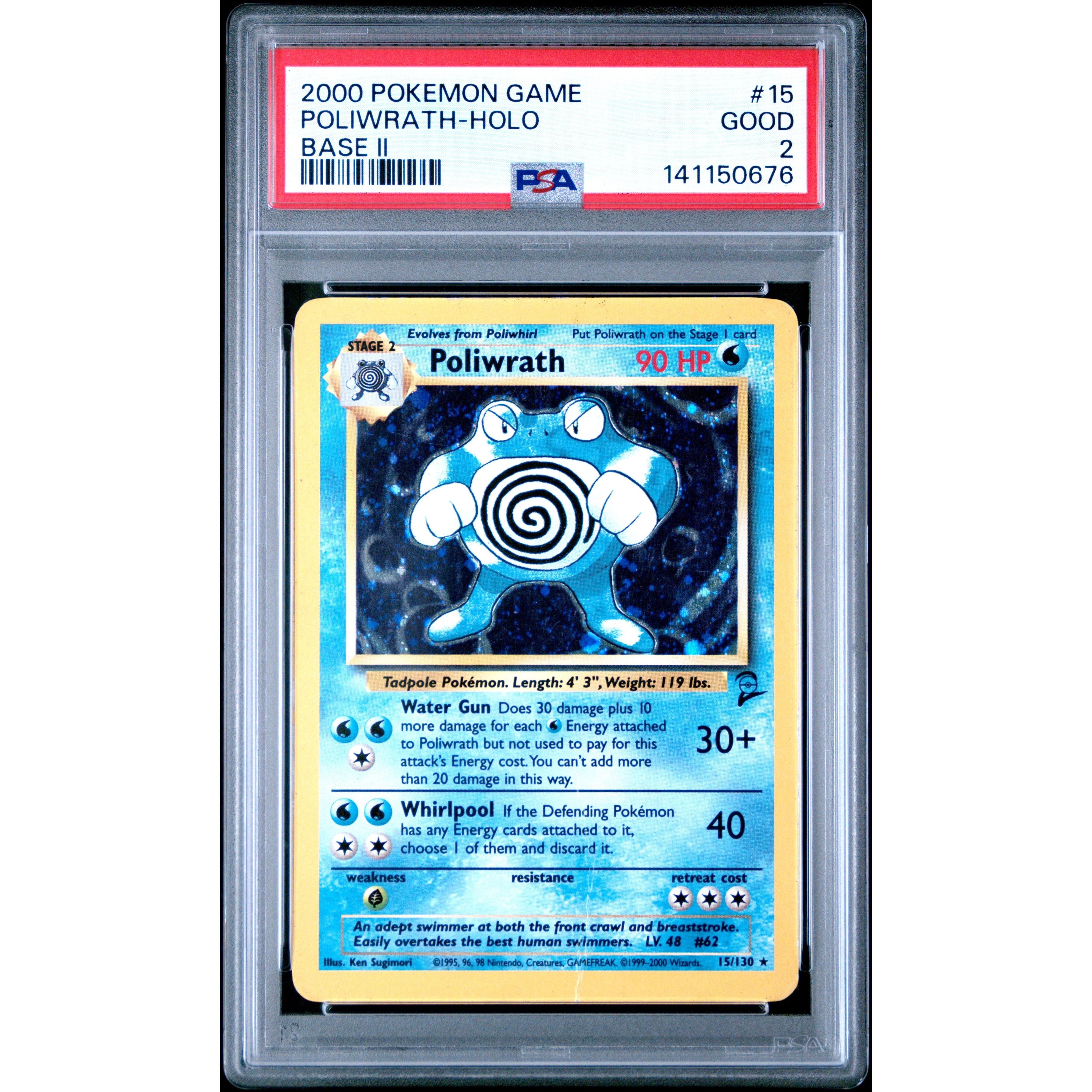 2000 POKEMON GAME BASE II POLIWRATH HOLO 15 PSA 2 – Kollecter