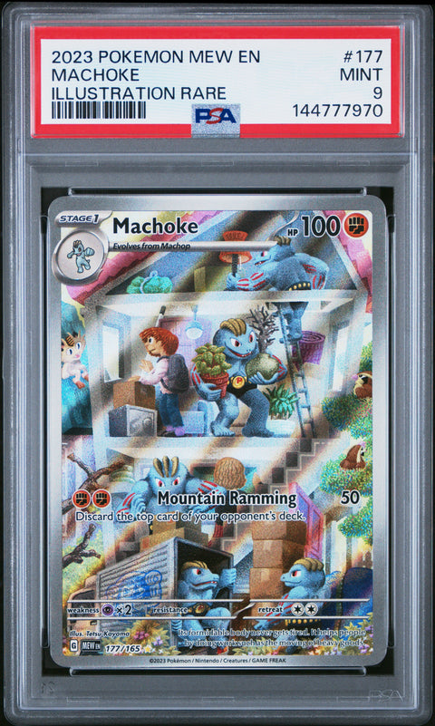 2023 POKEMON 151 MACHOKE ILLUSTRATION RARE 177/165 PSA 9