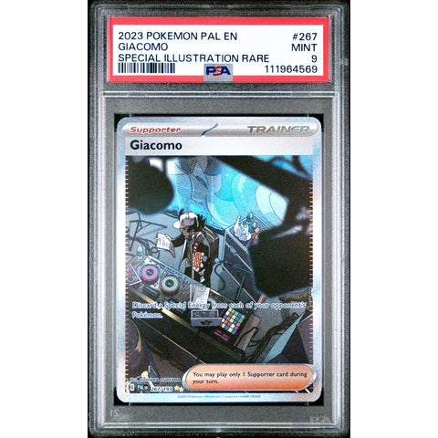 2023 POKEMON PALDEA EVOLVED GIACOMO SIR 267/193 PSA 9