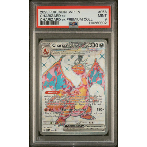 2023 POKEMON SV BLACK STAR PROMO CHARIZARD EX PREMIUM COLLECTION 056 PSA 9