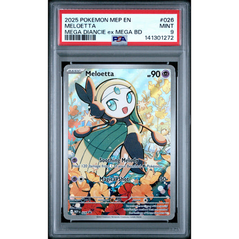 2025 POKEMON MELOETTA MEGA DIANCIE EX MEGA BATTLE DECK 026 PSA 9