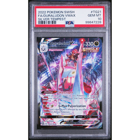 2022 POKEMON SILVER TEMPEST DURALUDON TG21/TG30 PSA 10