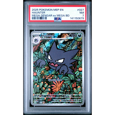 2025 POKEMON HAUNTER MEGA GENGAR EX MEGA BATTLE DECK 027 PSA 7