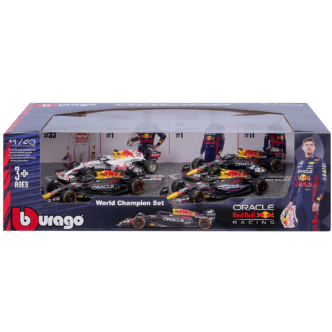 bBurago: Formula Racing Red Bull Racing - Verstappen and #11 Perez 4 Car Pack