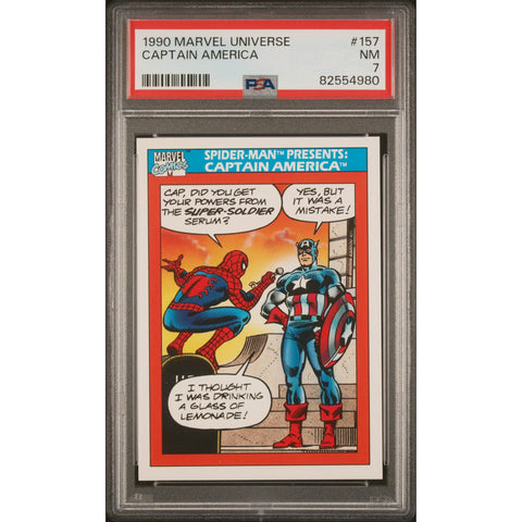1990 MARVEL UNIVERSE CAPTAIN AMERICA 157 PSA 7