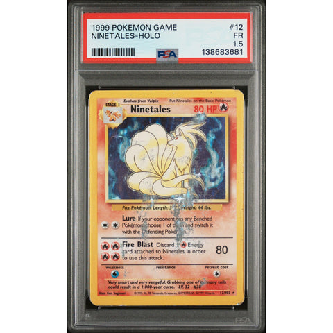 1999 POKEMON GAME NINETALES HOLO 12/102 PSA 1.5