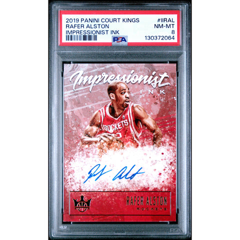 2019 PANINI PANINI COURT KINGS IMPRESSIONIST INK RAFER ALSTON IIRAL PSA 8