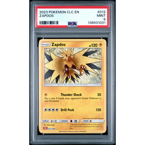 2023 POKEMON ZAPDOS CLC 012/034 PSA 9