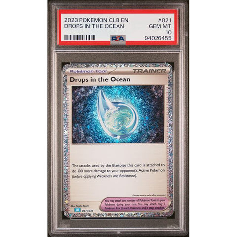 2023 POKEMON CLASSIC COLLECTION DROPS IN THE OCEAN 021/034 PSA 10