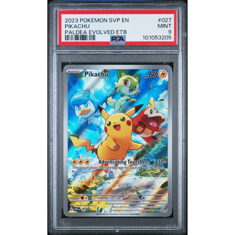 2023 POKEMON SVP PROMO PIKACHU PALDEA EVOLVED SVP027 PSA 9
