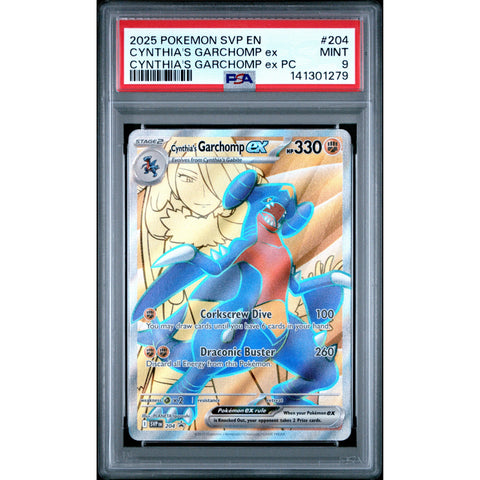 2025 POKEMON CYNTHIA'S GARCHOMP EX PREMIUM COLLECTION 204 PSA 9
