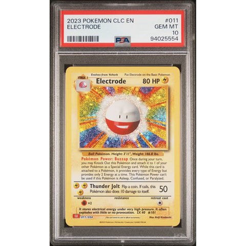 2023 POKEMON CLASSIC COLLECTION ELECTRODE 011/034 PSA 10