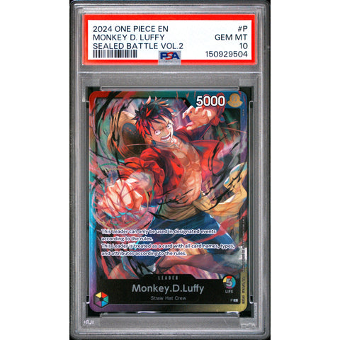 2024 ONE PIECE ONE PIECE PROMOS MONKEY D. LUFFY SEALED BATTLE VOL.2 P PSA 10