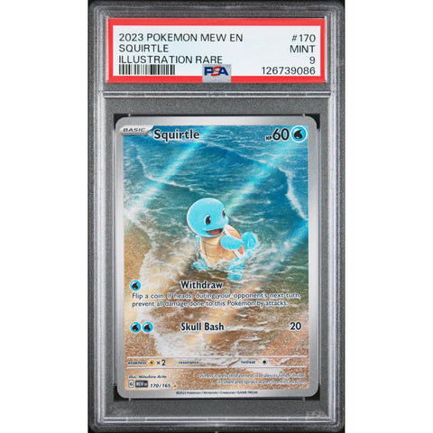 2023 POKEMON 151 SQUIRTLE ILLUSTRATION RARE 170/165 PSA 9