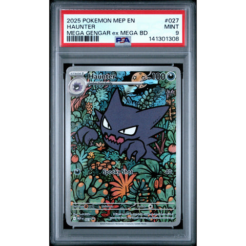 2025 POKEMON HAUNTER MEGA GENGAR EX MEGA BATTLE DECK 027 PSA 9